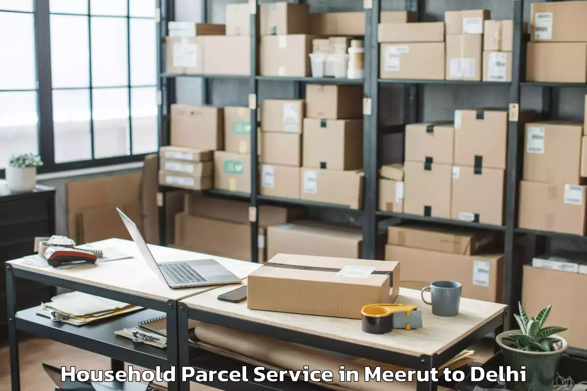 Easy Meerut to Karol Bagh Household Parcel Booking